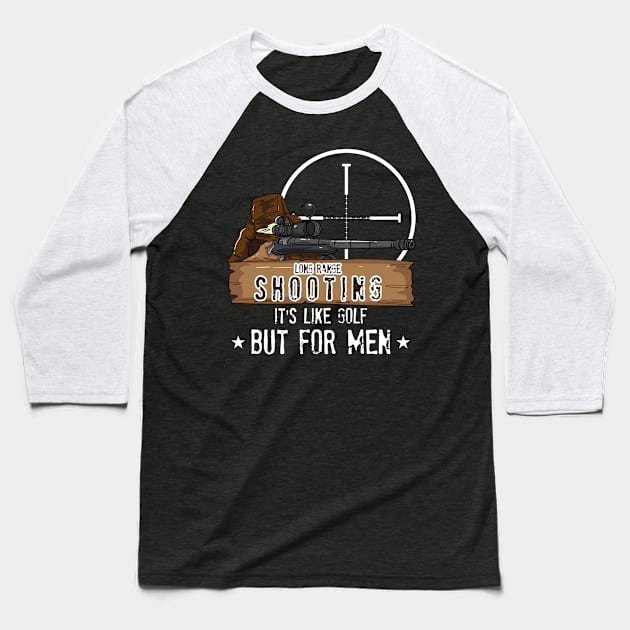 Sniper Shirt Shooting Gunner Hunting Deer longrange Baseball T-Shirt by FunnyphskStore